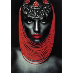 KARE Design Tableau En Verre Lady Lips Red 80X120