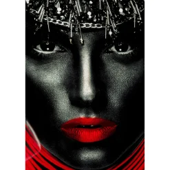 KARE Design Tableau En Verre Lady Lips Red 80X120