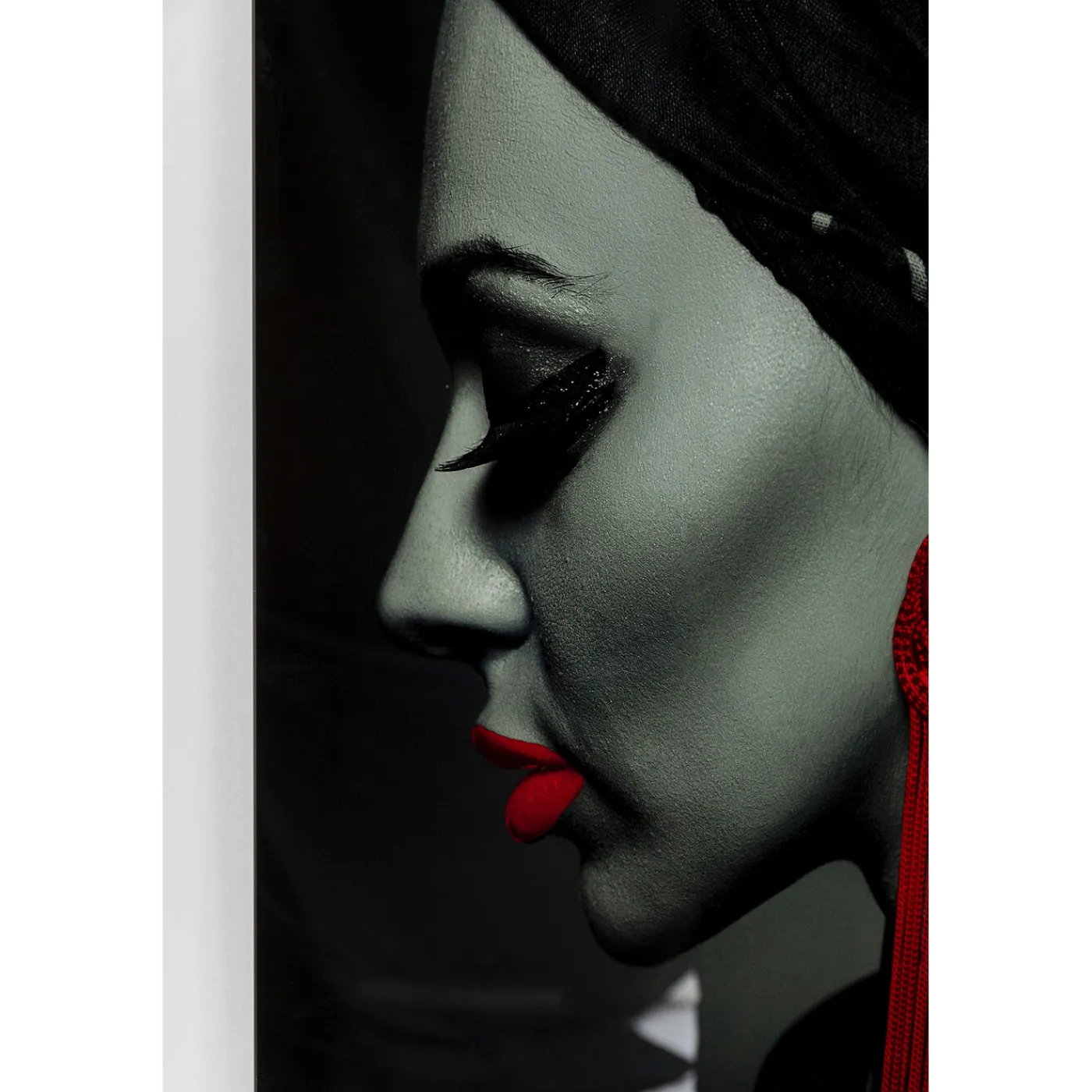 KARE Design Tableau En Verre Lady Red Earring 80X120Cm