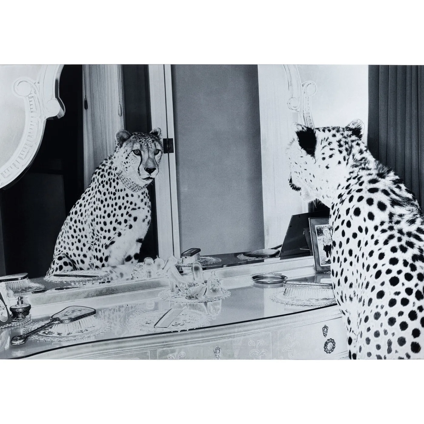 KARE Design Tableau En Verre Metallic Gepard 150X100Cm