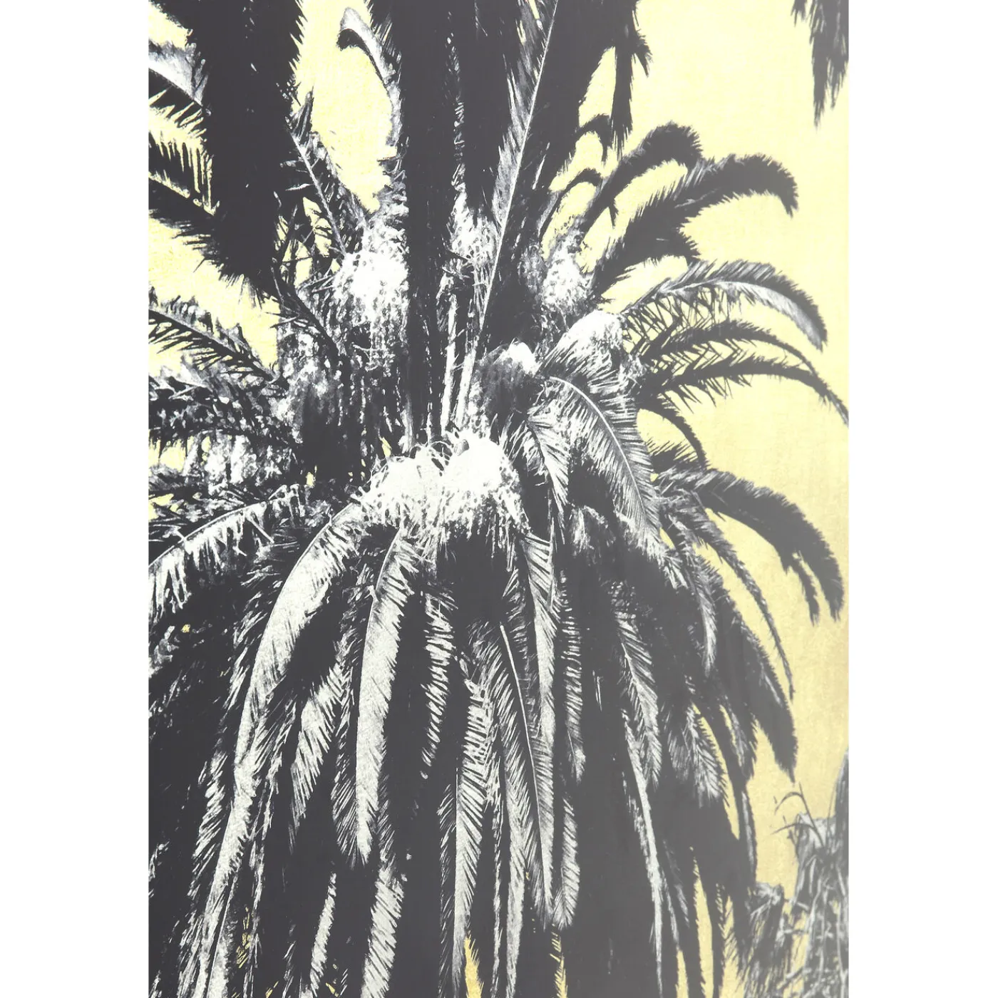 KARE Design Tableau En Verre Metallic Palms 180X120Cm