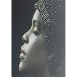 KARE Design Tableau En Verre Royal Headdress Profile 100X150Cm