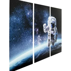 KARE Design Tableau En Verre Triptychon Man In Space 240X160Cm