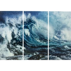 KARE Design Tableau En Verre Triptychon Wave (3/Set)