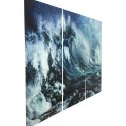 KARE Design Tableau En Verre Triptychon Wave (3/Set)