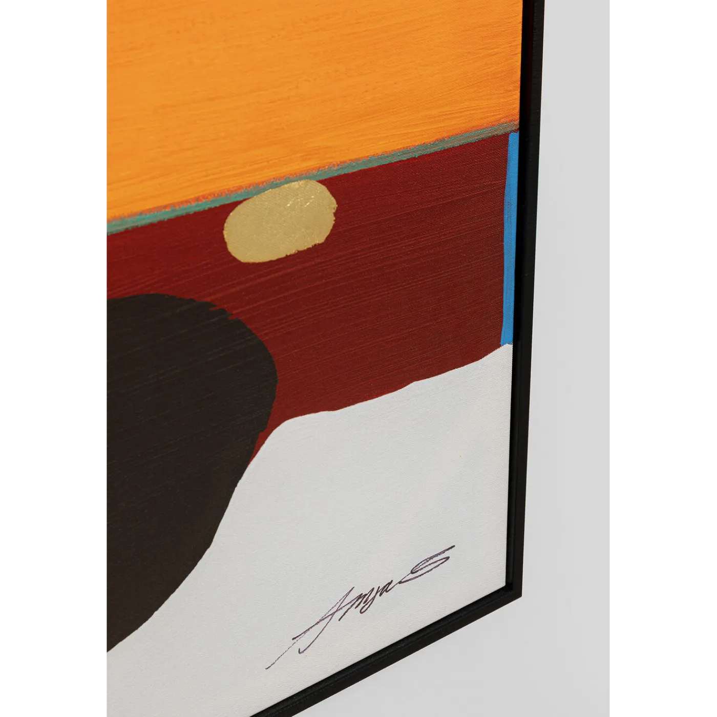 KARE Design Tableau Encadre Abstract Shapes Orange 73X143Cm