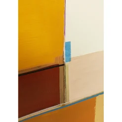 KARE Design Tableau Encadre Abstract Shapes Jaune 113X113Cm