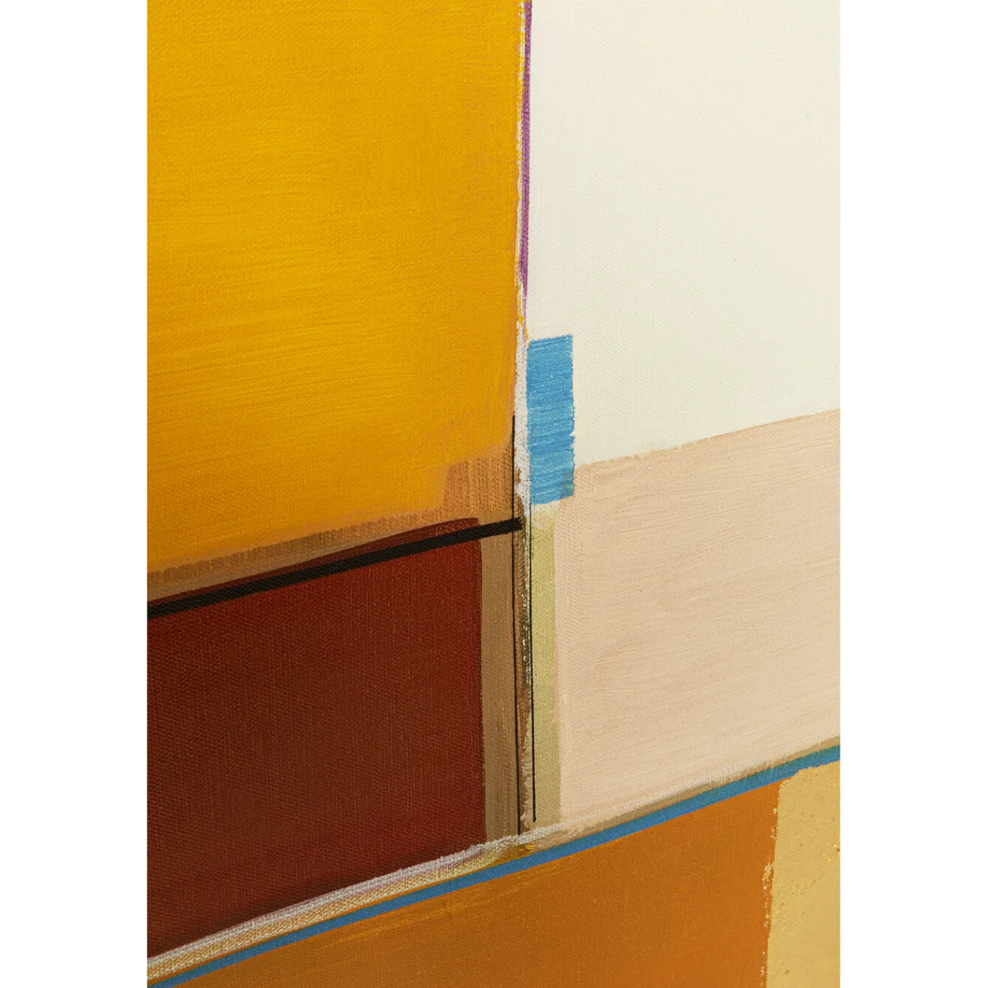 KARE Design Tableau Encadre Abstract Shapes Jaune 113X113Cm