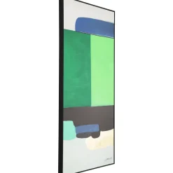 KARE Design Tableau Encadre Abstract Shapes Vert 73X143Cm