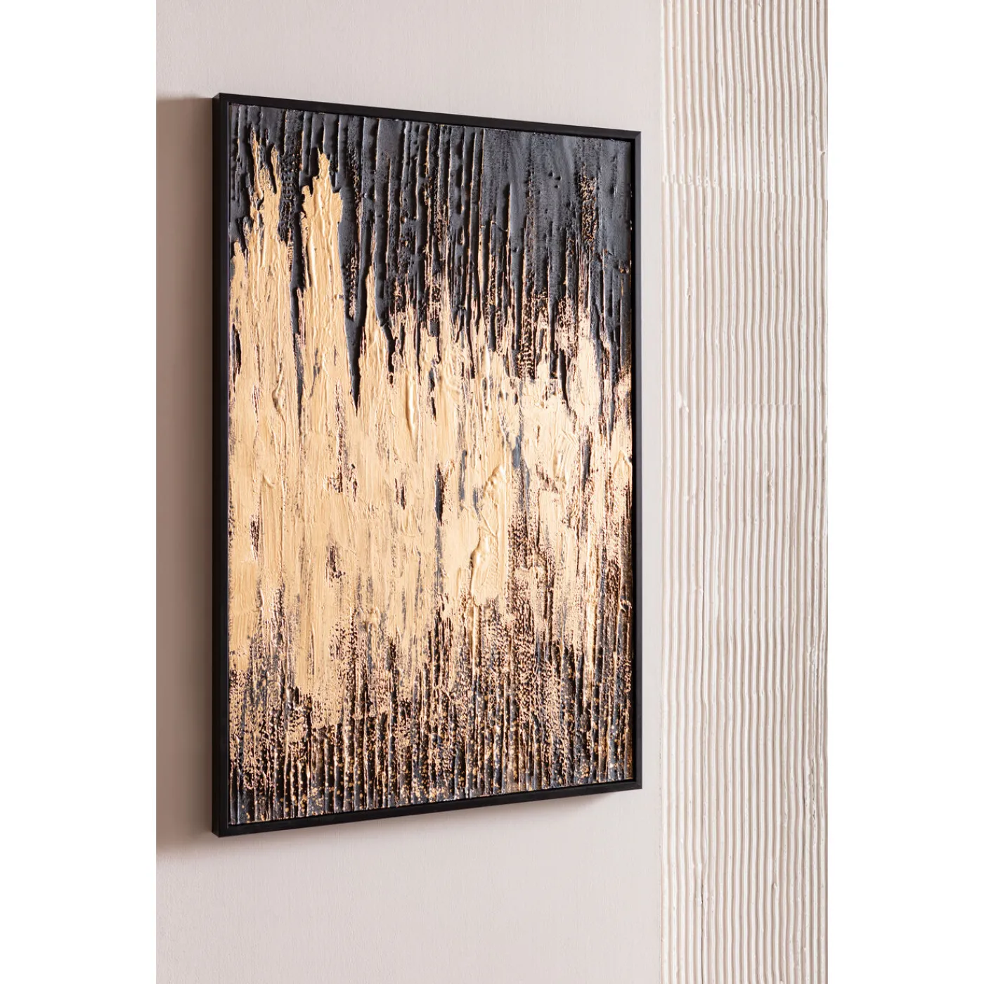 KARE Design Tableau Encadre Abstract Noir 80X120Cm