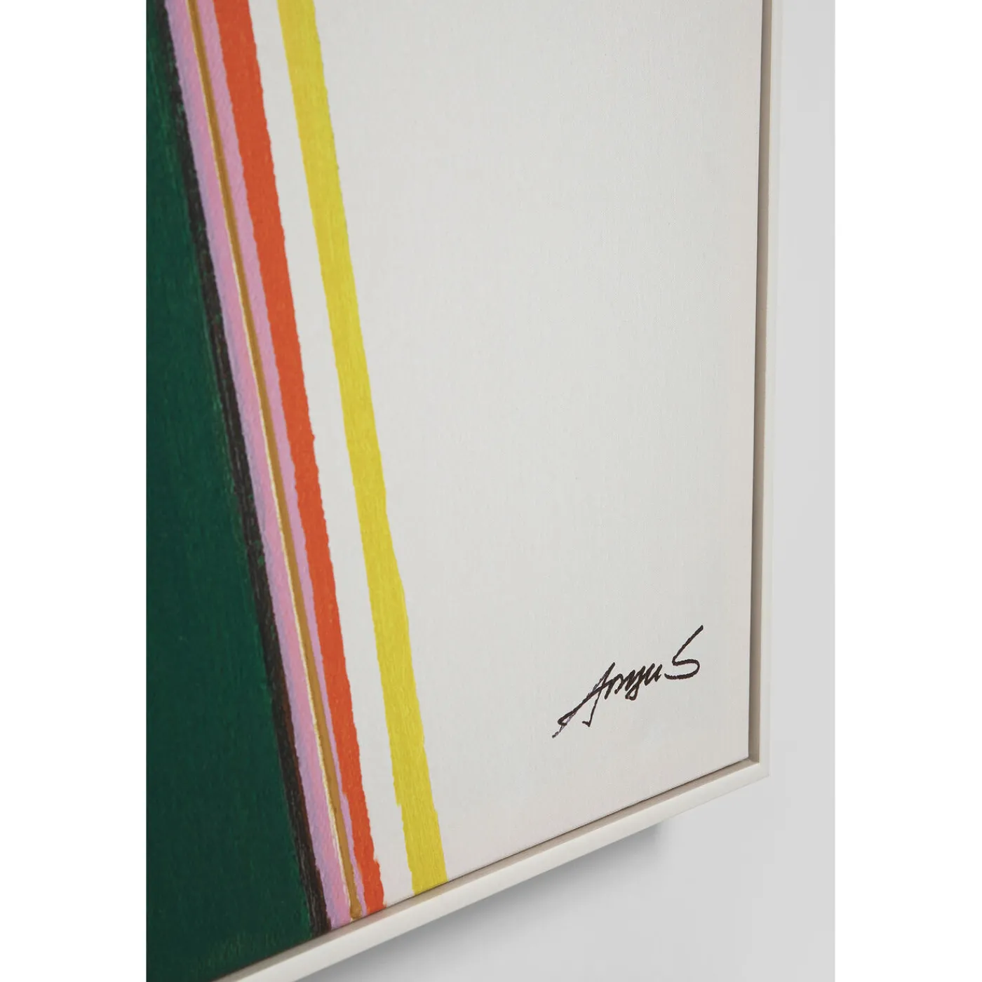 KARE Design Tableau Encadre Abstract Shapes Khaki 73X103Cm