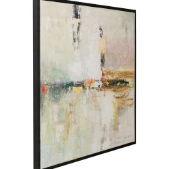 KARE Design Tableau Encadre Dust Dore 120X120Cm