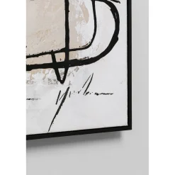 KARE Design Tableau Encadre Dust Gris 100X100Cm