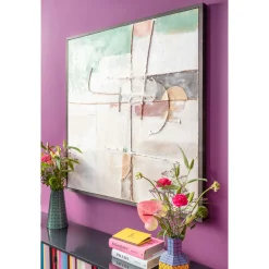 KARE Design Tableau Encadre Dust Vert 120X120Cm