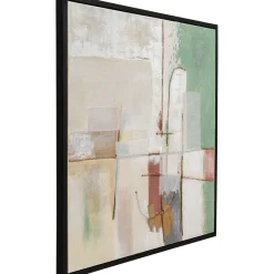KARE Design Tableau Encadre Dust Vert 120X120Cm