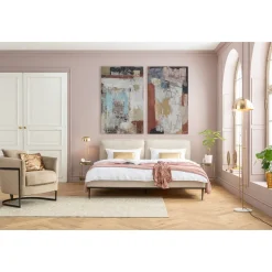 KARE Design Tableau Sur Toile Art Splash Bleu 90X120Cm