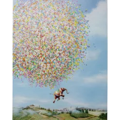 KARE Design Tableau Sur Toile Flying Elephant In Day 80X100Cm