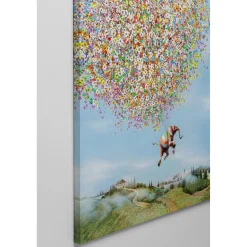 KARE Design Tableau Sur Toile Flying Elephant In Day 80X100Cm