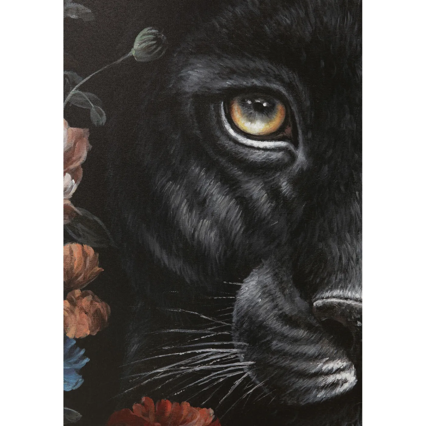 KARE Design Tableau Sur Toile Night Leo In Flower 90X140Cm