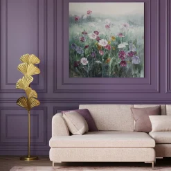 KARE Design Tableau Sur Toile Pastell Flowers 120X120Cm