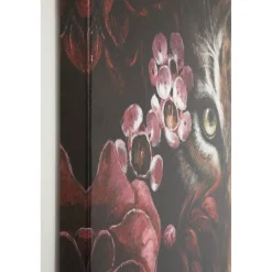 KARE Design Tableau Sur Toile Tiger In Flower 90X140Cm