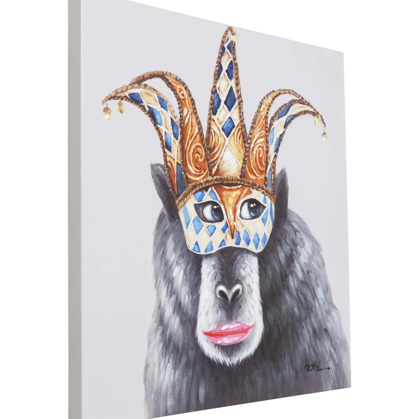 KARE Design Tableau Touched Carnival Monkey 70X70Cm