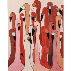 KARE Design Tableau Touched Flamingo Meeting 90X120Cm
