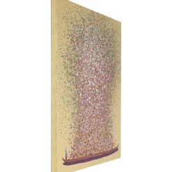 KARE Design Tableau Touched Flower Boat Dore-Fuchsia Pink 120X