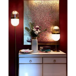 KARE Design Tableau Touched Flower Boat Dore-Fuchsia 80X100Cm