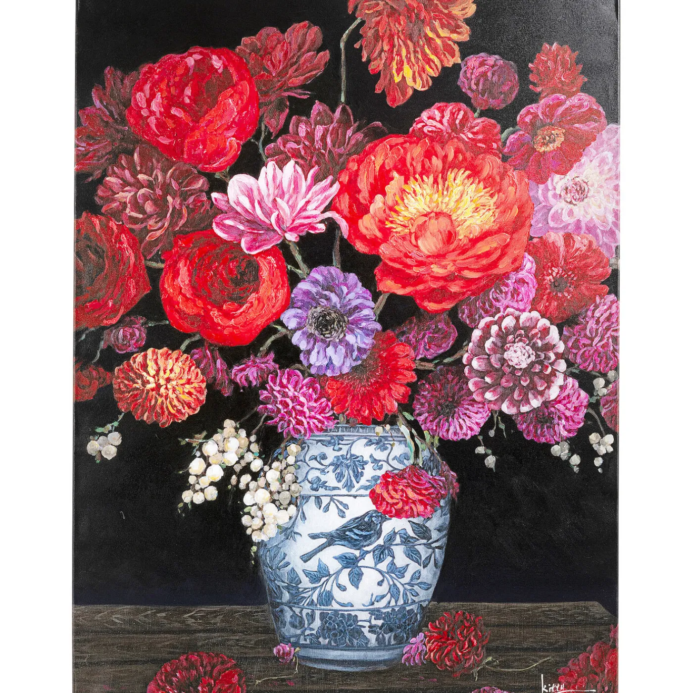 KARE Design Tableau Touched Flower Explosion 90X120Cm