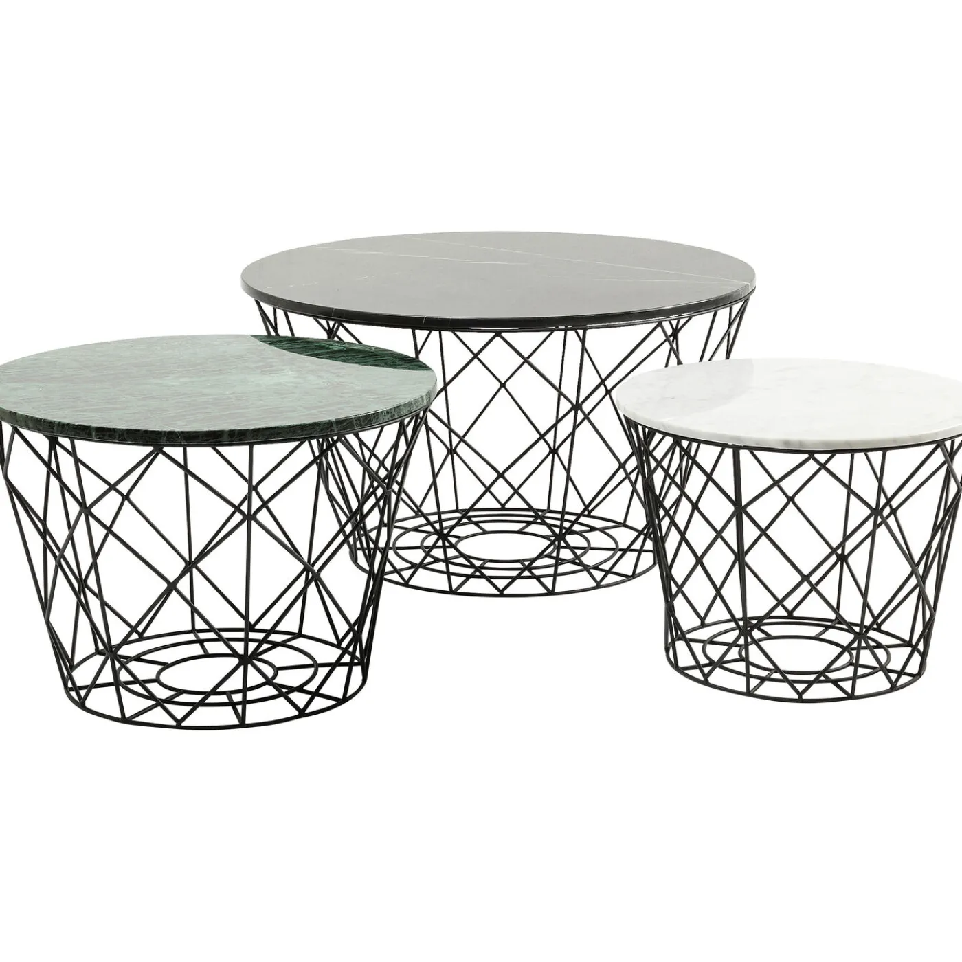 KARE Design Tables Basses East Coast Rond (Jeu De 3)