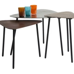 KARE Design Tables Basses Loft Triangle Vintage (Set De 3)