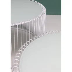 KARE Design Tables Basses Wire Blanches (Set De 2)