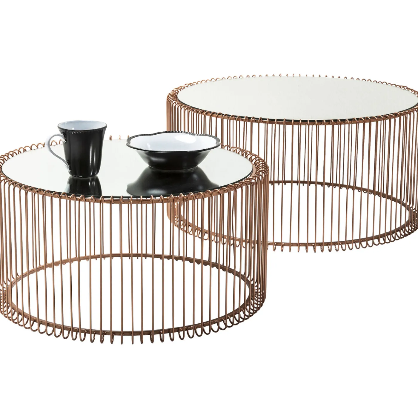 KARE Design Tables Basses Wire Cuivre (Set De 2)