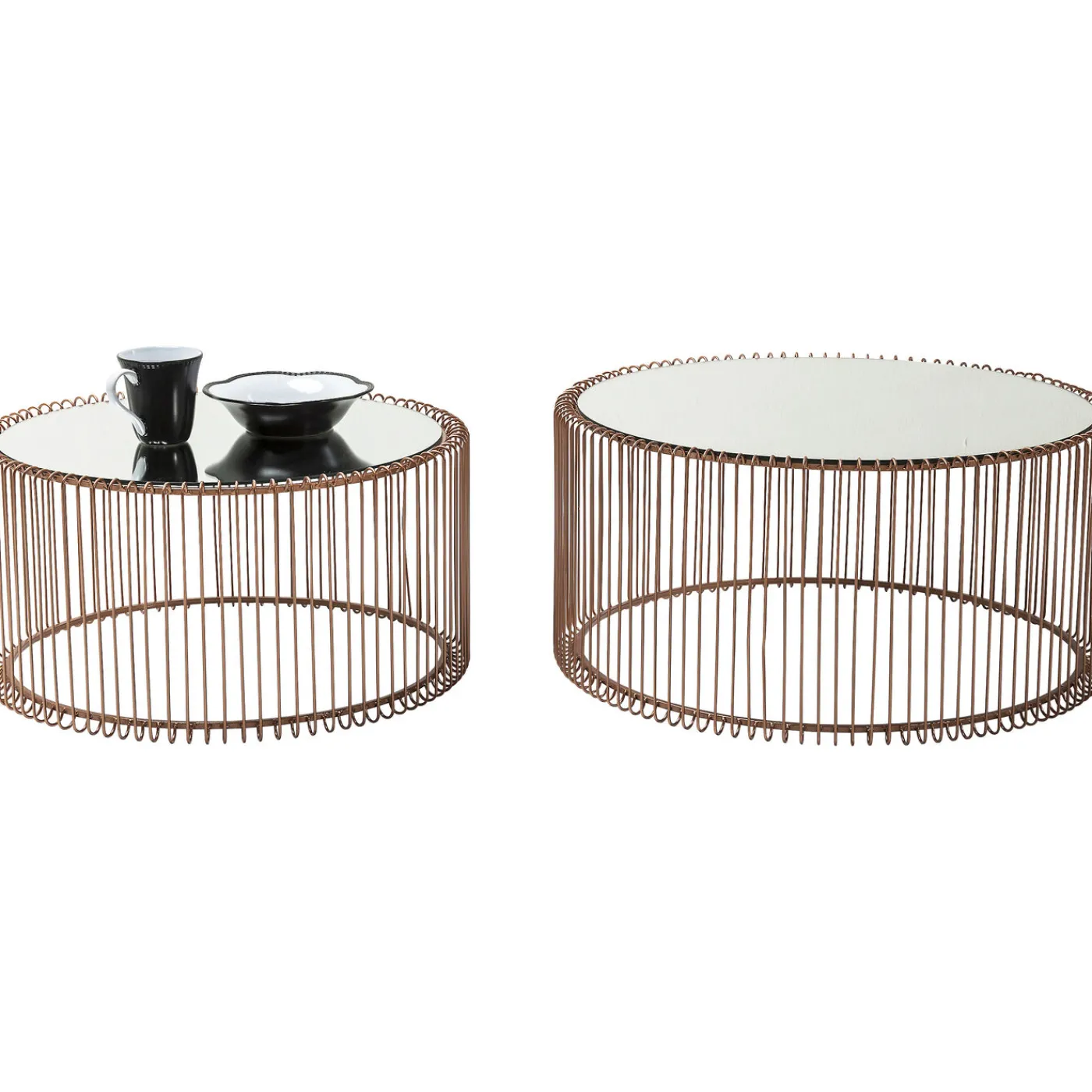KARE Design Tables Basses Wire Cuivre (Set De 2)