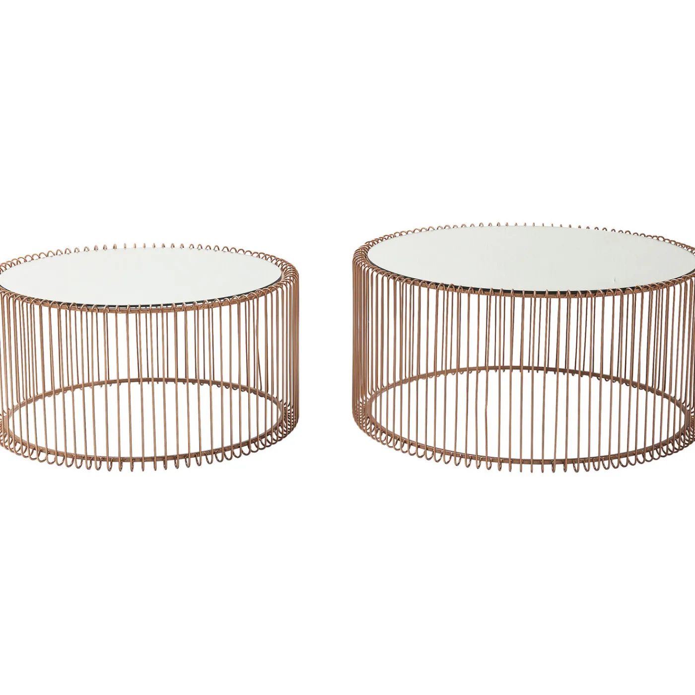 KARE Design Tables Basses Wire Cuivre (Set De 2)