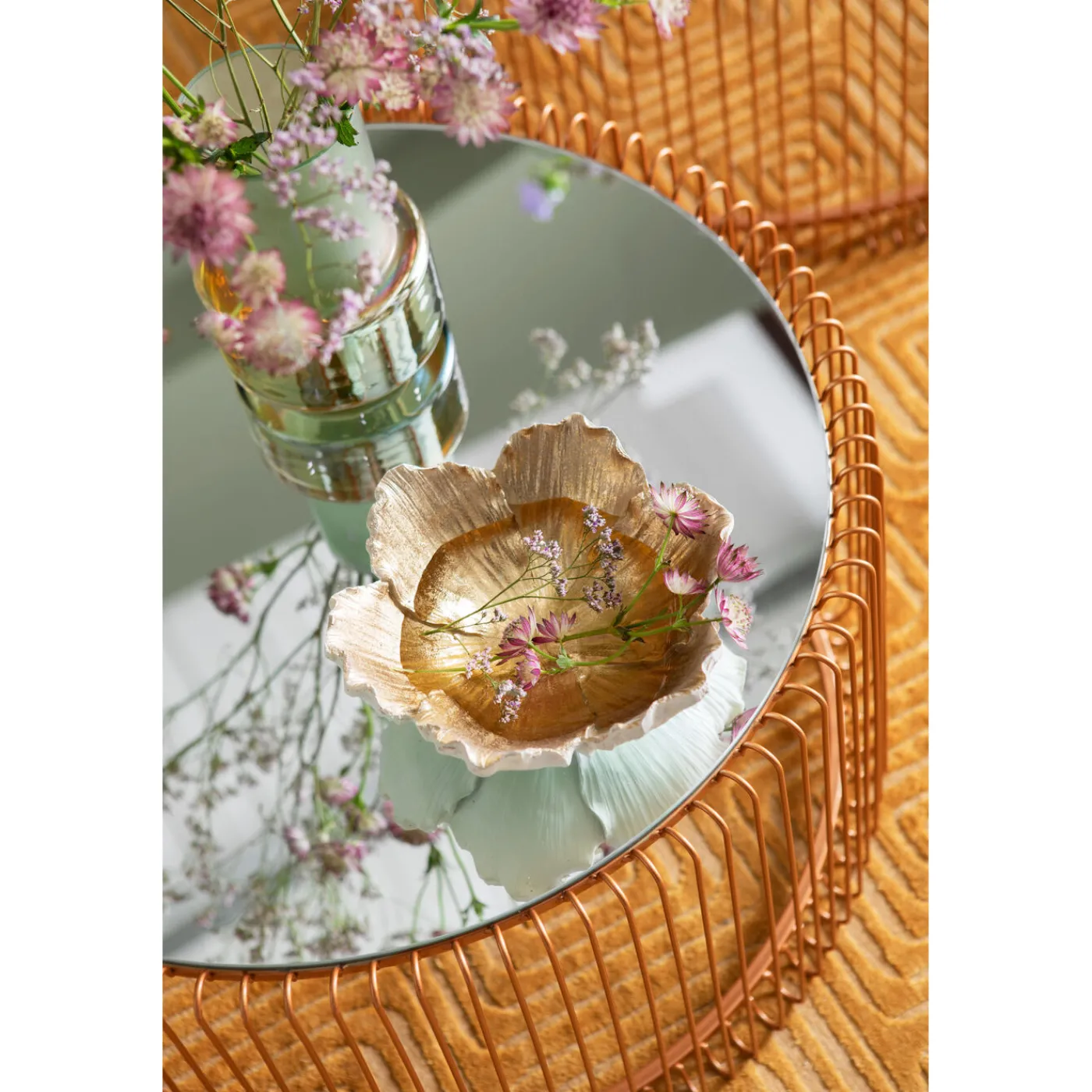 KARE Design Tables Basses Wire Cuivre (Set De 2)