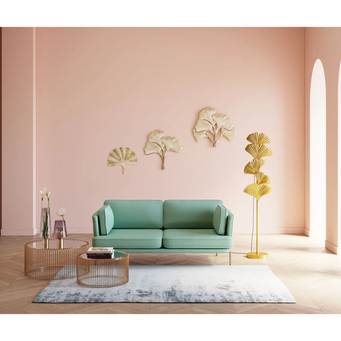 KARE Design Tables Basses Wire Cuivre (Set De 2)