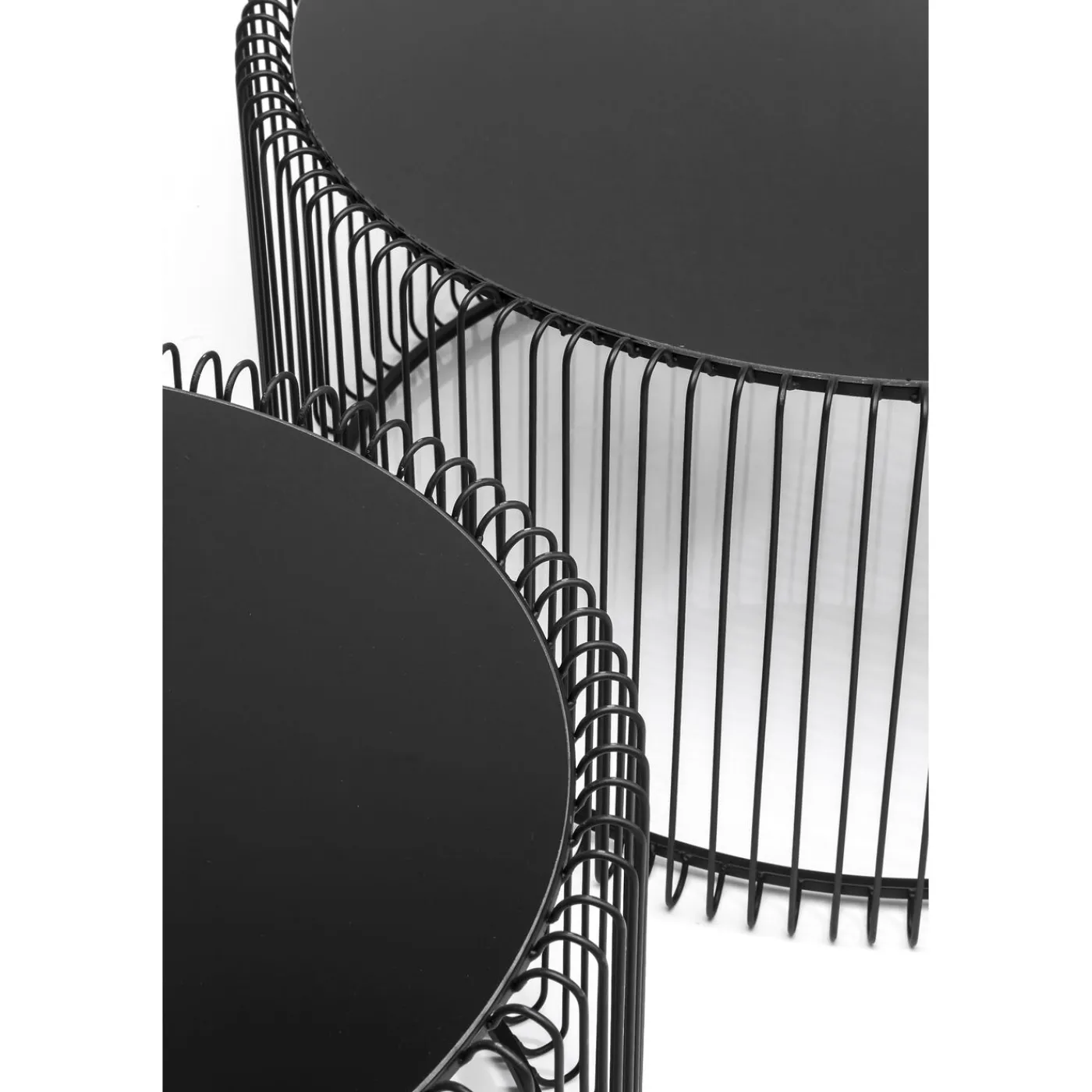 KARE Design Tables Basses Wire Noir (Set De 2)