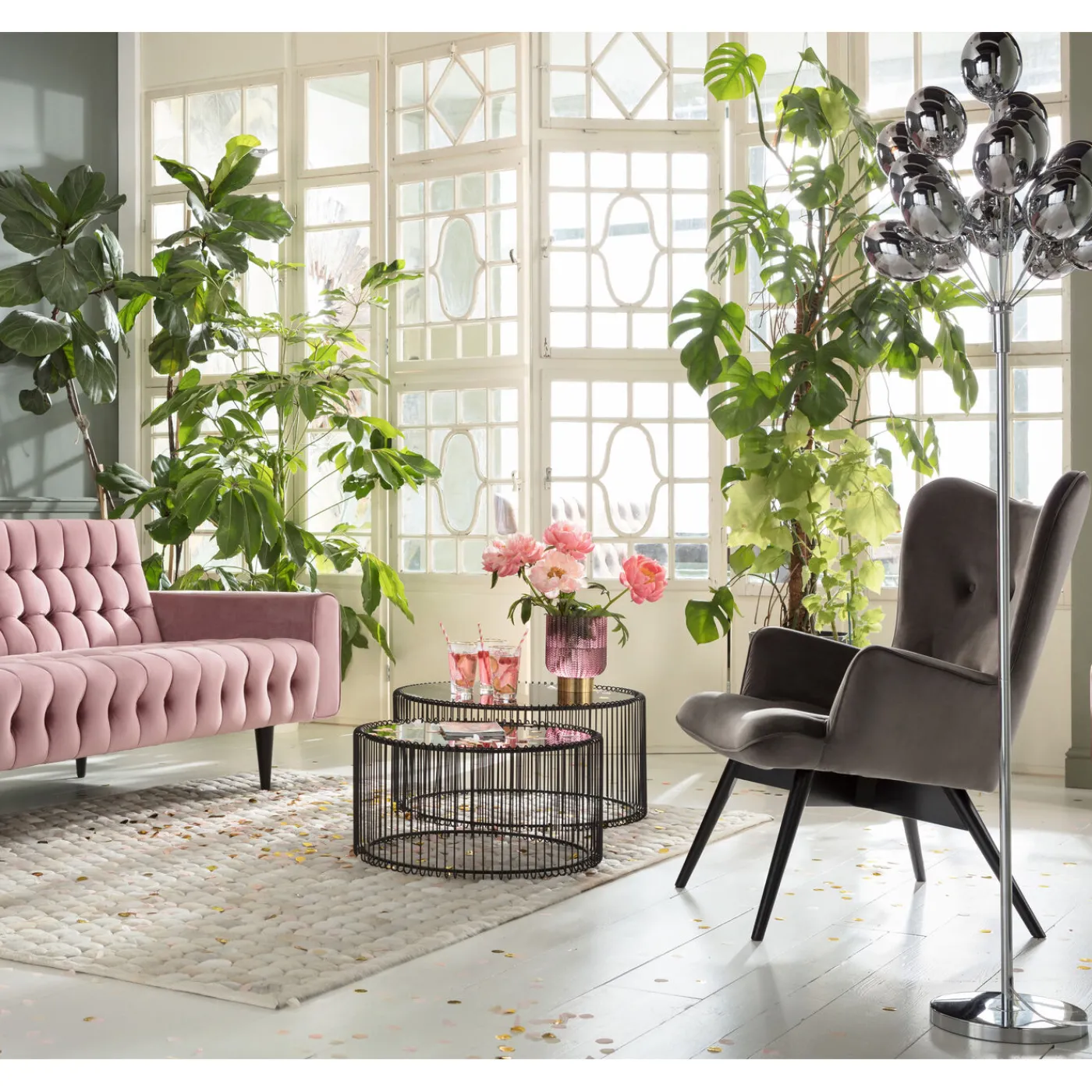 KARE Design Tables Basses Wire Noir (Set De 2)