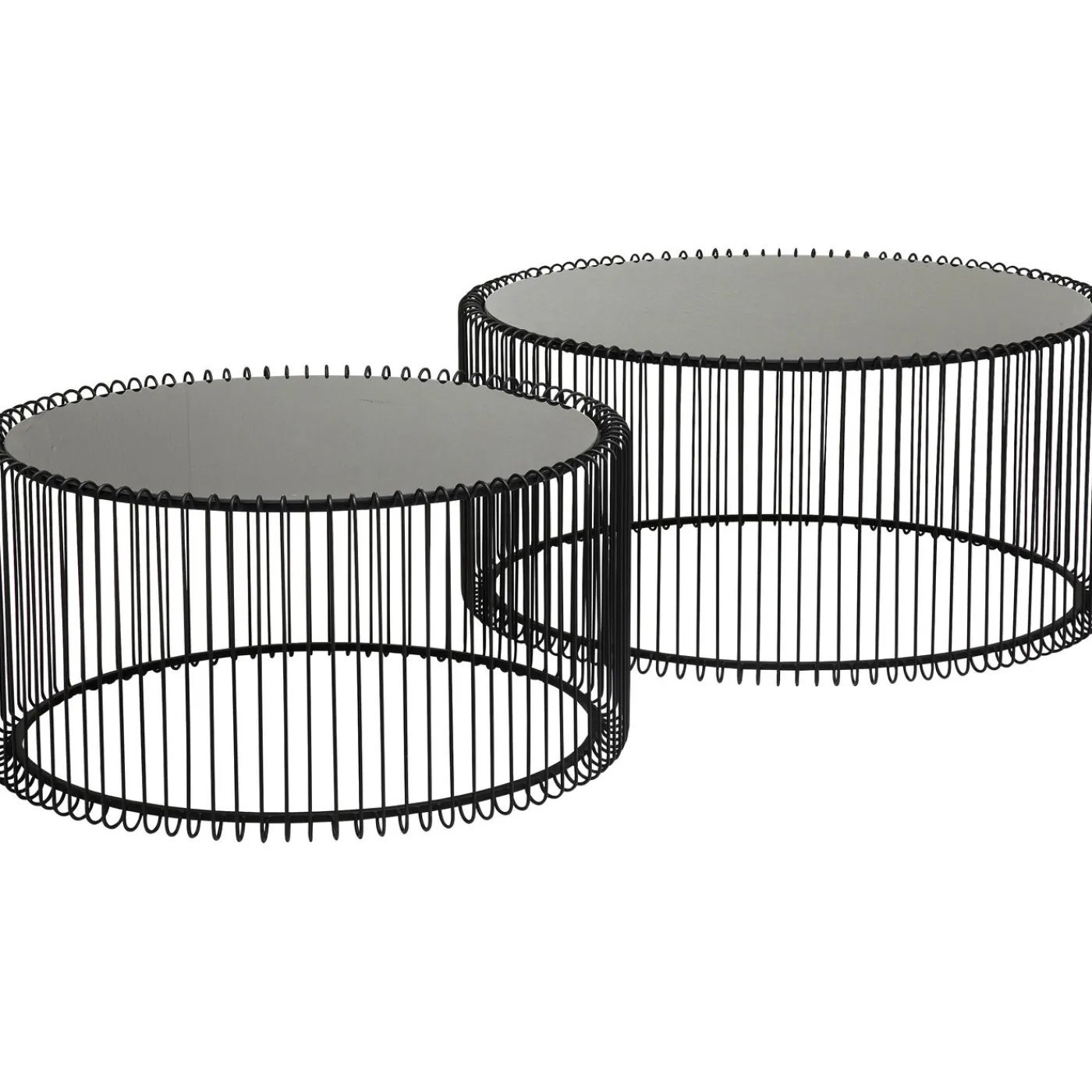 KARE Design Tables Basses Wire Noir (Set De 2)