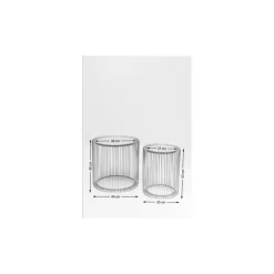 KARE Design Tables D Appoint Wire Blanc O44Cm (2/Set)