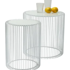 KARE Design Tables D Appoint Wire Blanc O44Cm (2/Set)
