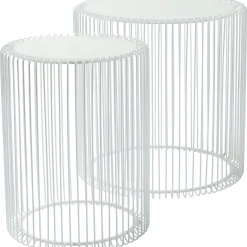 KARE Design Tables D Appoint Wire Blanc O44Cm (2/Set)