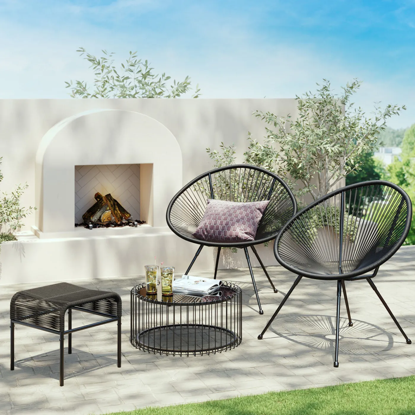 KARE Design Tabouret Acapulco Noir