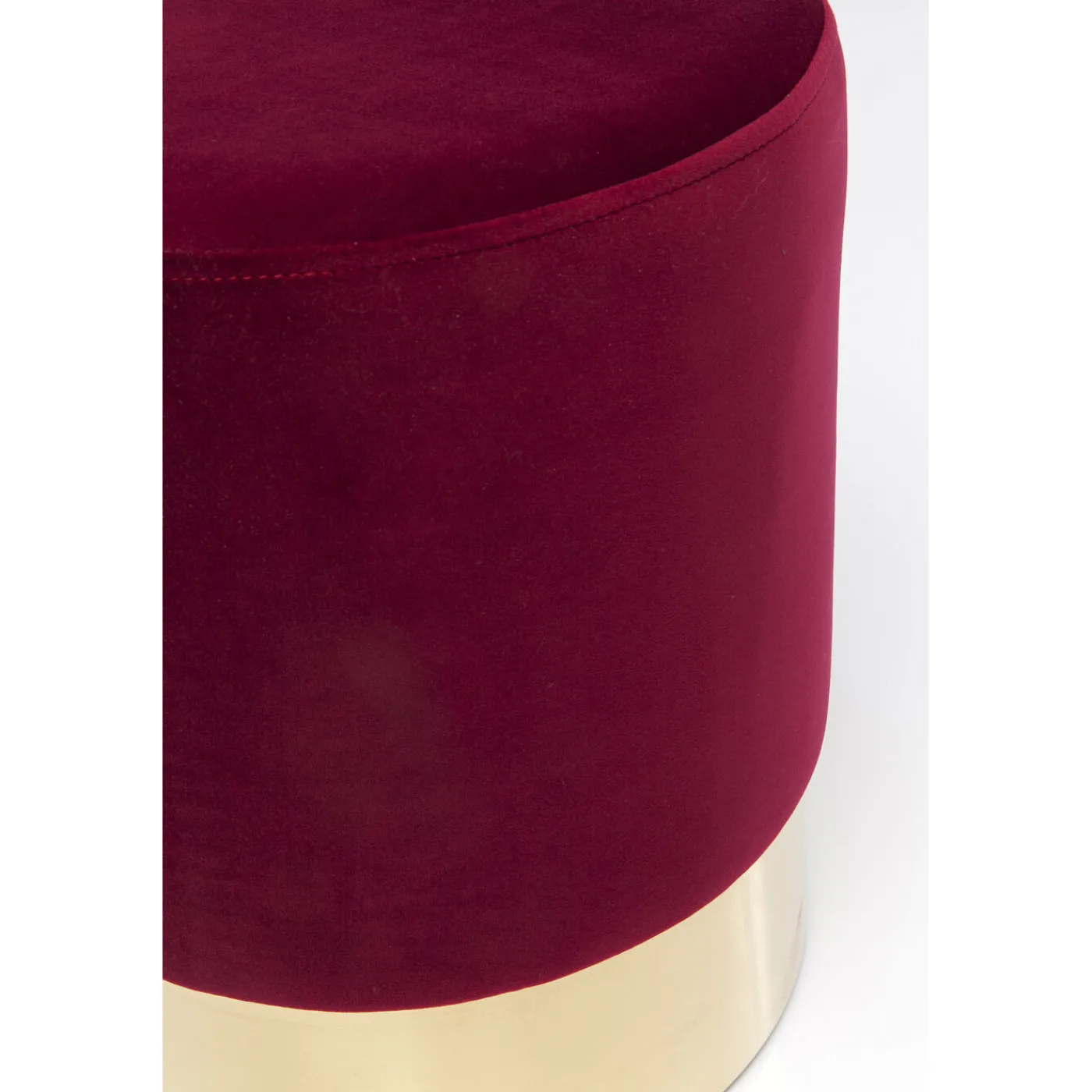 KARE Design Tabouret Cherry Bordeaux Laiton O35Cm