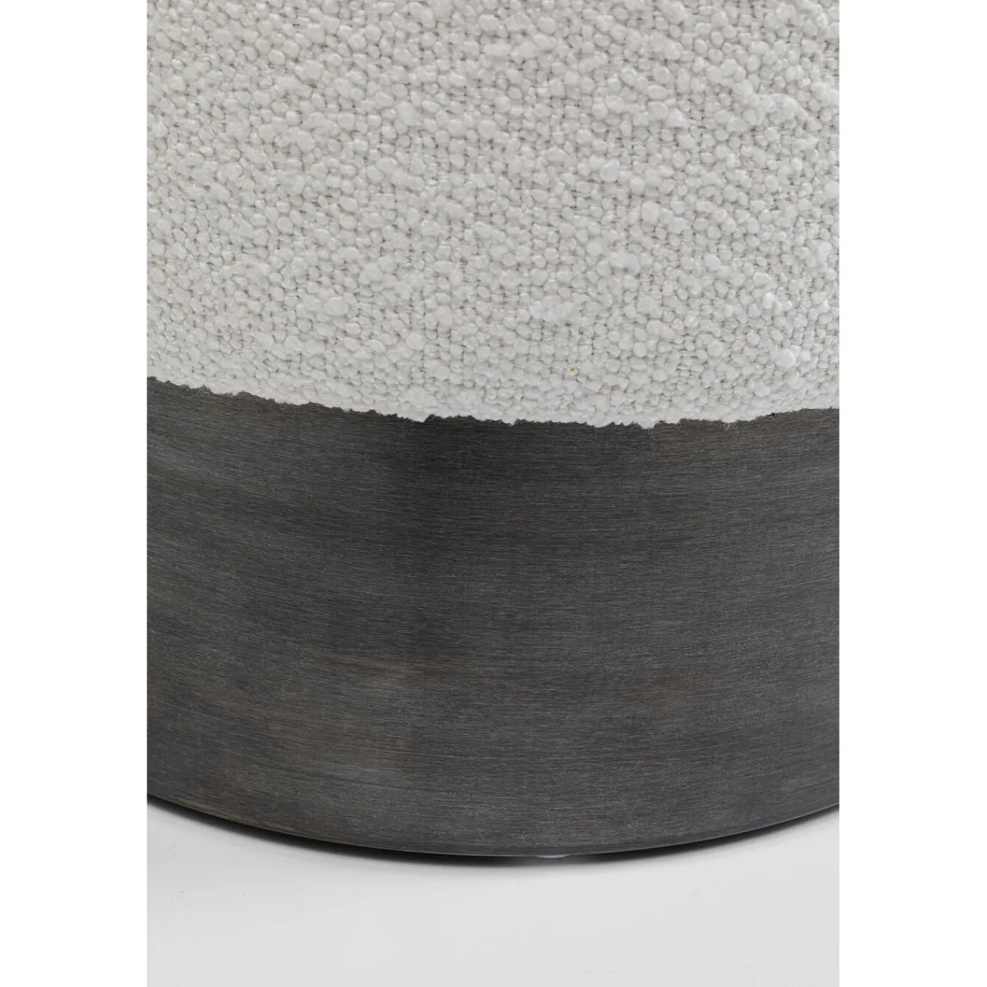 KARE Design Tabouret Cherry Boucle Creme Smoke O35Cm