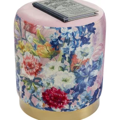 KARE Design Tabouret Cherry Flower Rose Laiton O32Cm