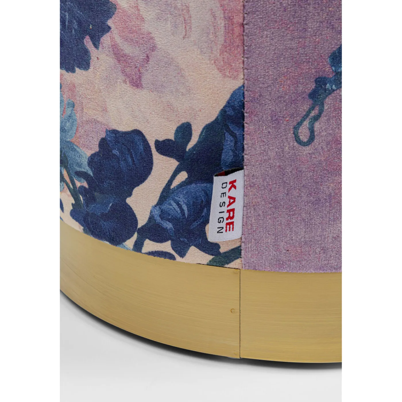 KARE Design Tabouret Cherry Flower Rose Laiton O32Cm