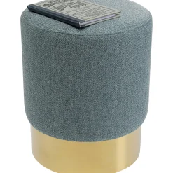 KARE Design Tabouret Cherry Lina Bleu Clair Laiton O35Cm